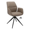 Židle s područkami Wayne Stof Glory Beige 05 Leg Bronze 360° Return-system (Color Beige 05)