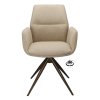 Židle s područkami Wayne Stof Glory Beige 05 Leg Bronze 360° Return-system (Color Beige 05)