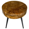 Designový odkládací stolek Jordan – masivní teak a kov v harmonickém spojení.