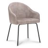 Židle s područkami Beau Stof Oasis Grey 65 Leg Black (Color Grey 65)
