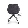 Armstoel Nova (Return-System) Microleder Bull Anthracite 67 Leg Black (Barva Anthracite 67)