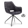 Židle s područkami Nova (Return-System) Stof Adore  Anthracite 67 Leg Black (Color Anthracite 67)